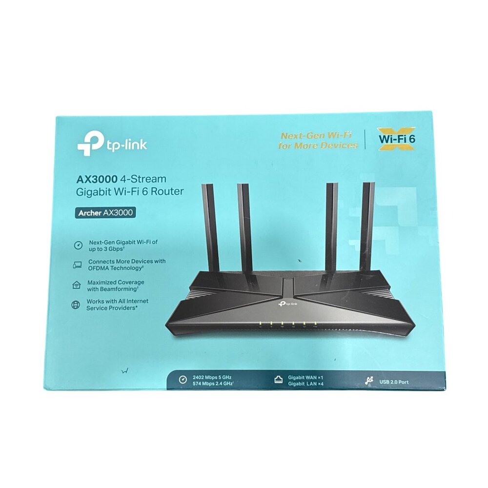 Tp-Link Archer AX3000 4-Stream Gigabit Wi-Fi 6 Router High-Speed Wireless Networ - Picture 2 of 11
